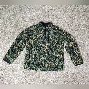 Art Class Green and Black Textured Top